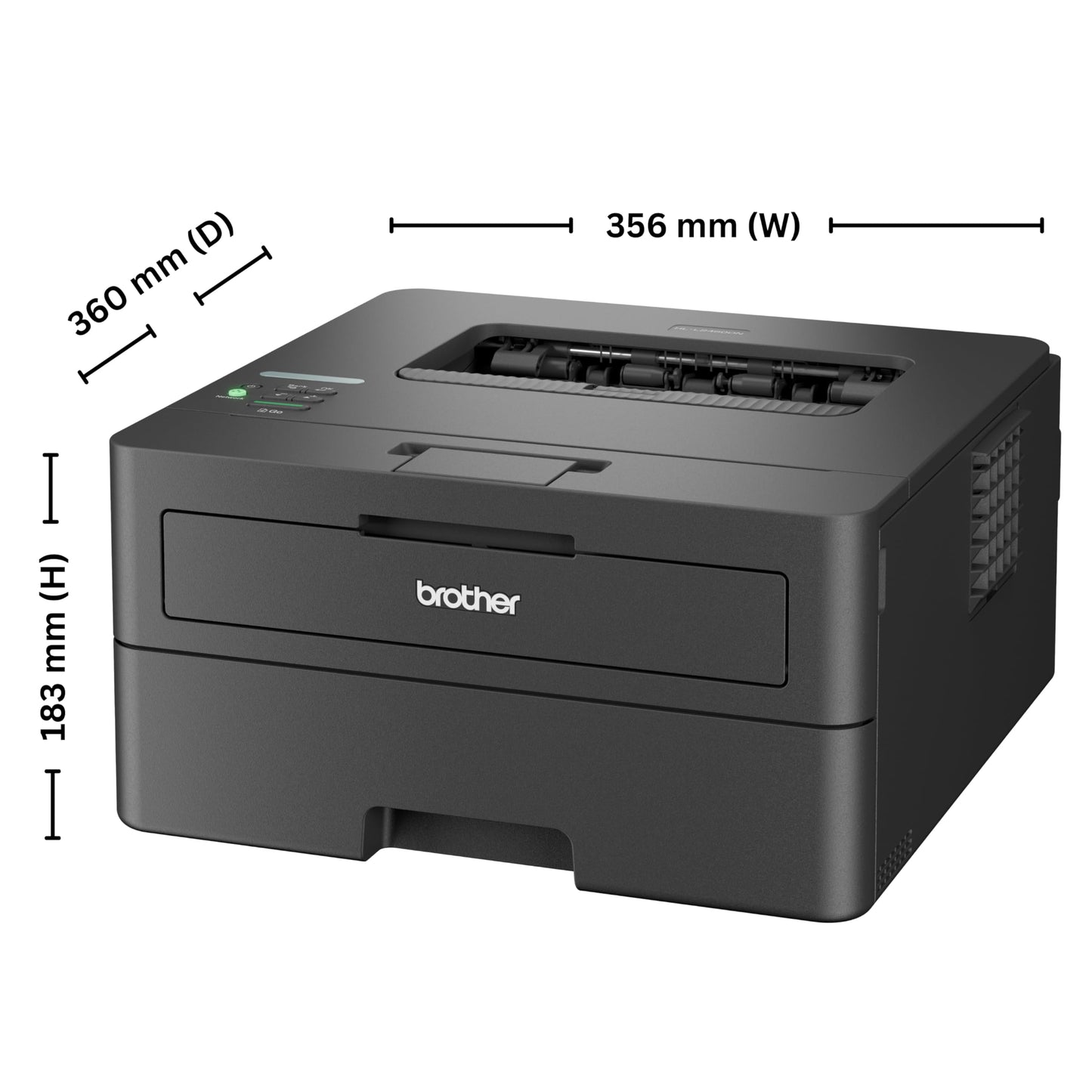 Brother HL-L2460DN (New Launch) Auto Duplex Monochrome Laser Printer, 34 PPM Print Speed, LCD Display, 128 MB Memory, LAN, USB,