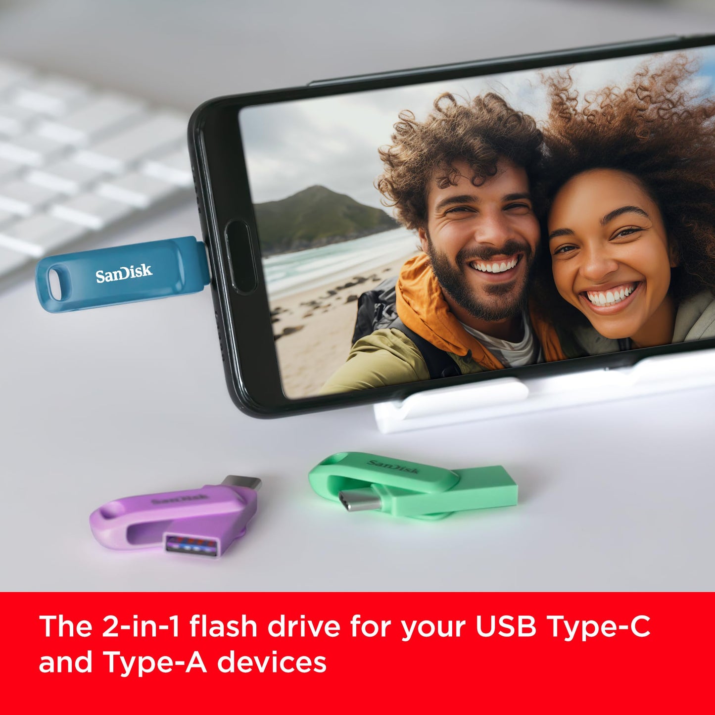SanDisk Ultra Dual Drive Go Type-C 128GB, OTG, Upto 400MB/S,usb3.2_gen_1 Pendrive, Navagio Bay, 5Y Warranty (SDDDC3-128G-I46NPD)