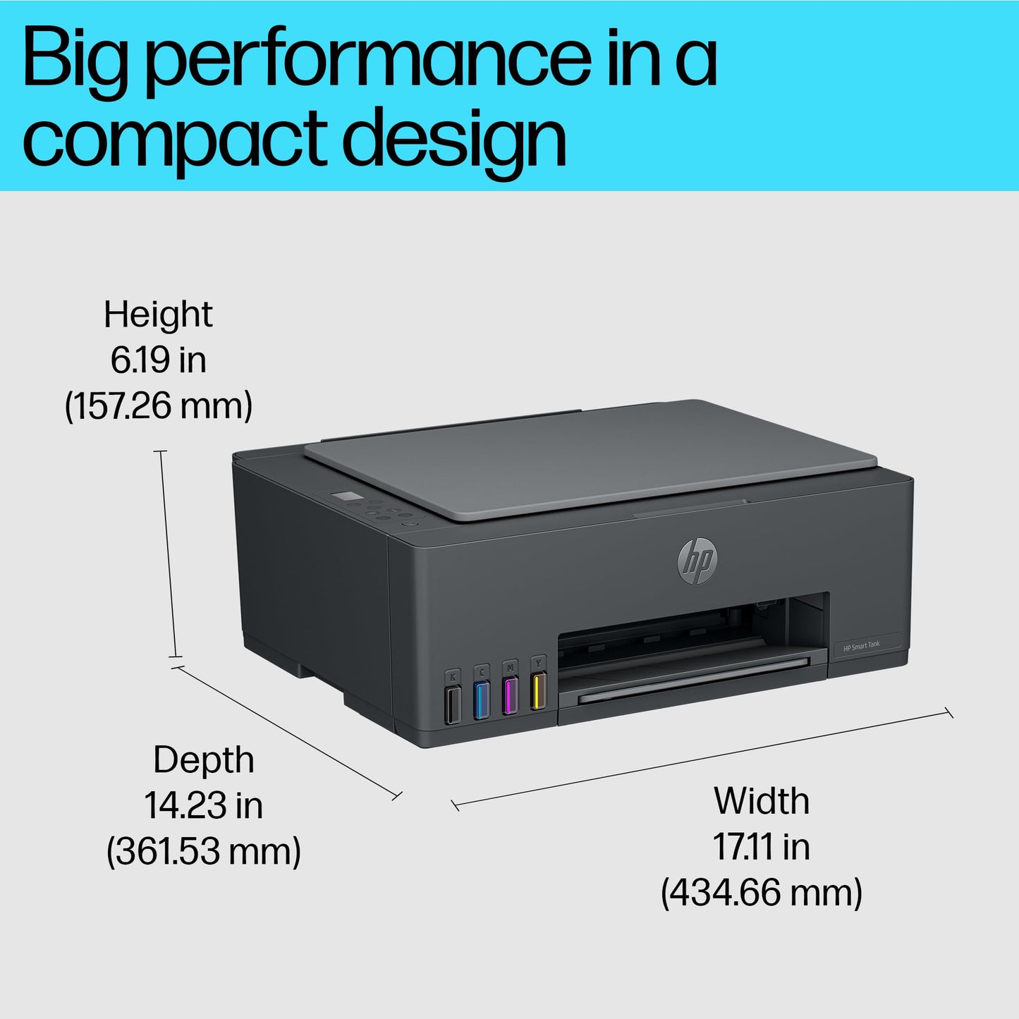 HP Smart Tank 584 All-in-One WiFi Colour Printer with 1+1 Year Extended Warranty, Black