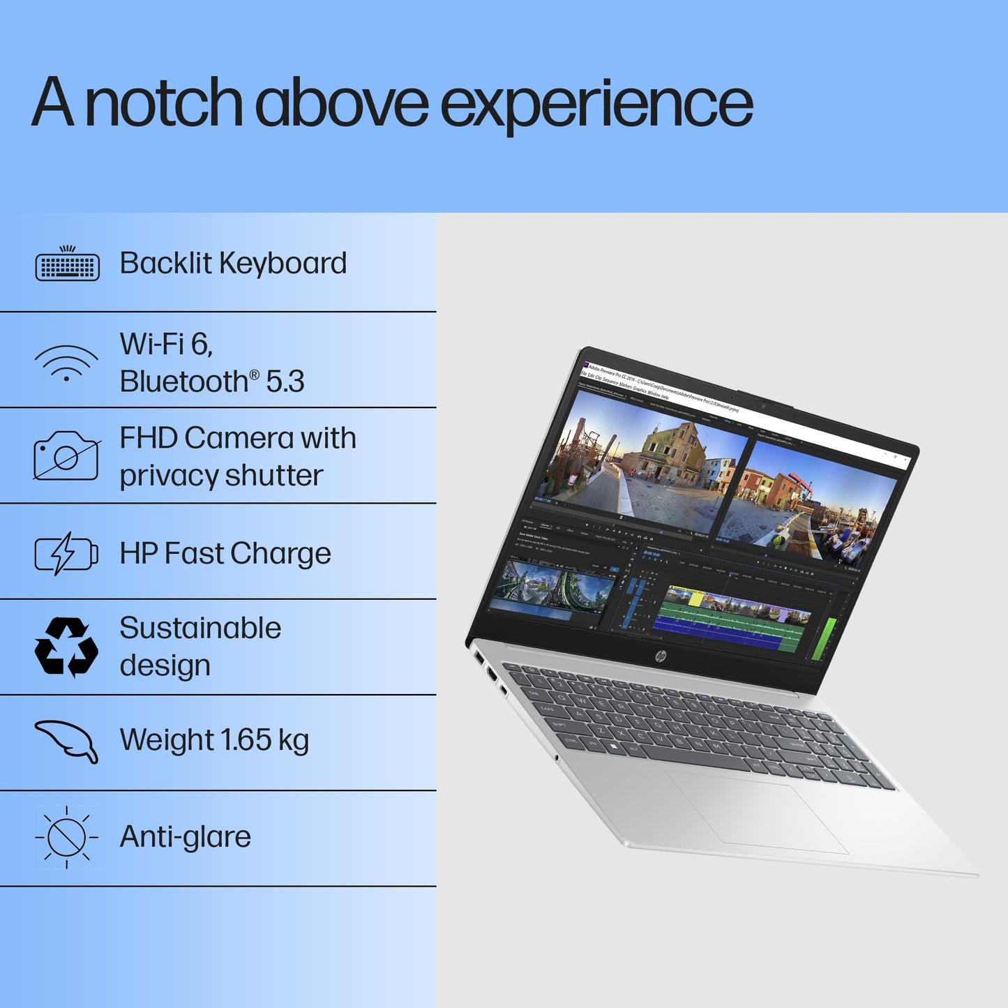 HP 15, Intel Core Ultra 5 125H Laptop (16GB DDR5,1TB SSD) IPS, Anti-Glare, Micro-Edge, 15.6''/39.6cm, FHD, Win11,M365 Basic(1yr),Office Home24,Silver,1.65kg, FHD Camera w/Shutter, Backlit, fd1255TU