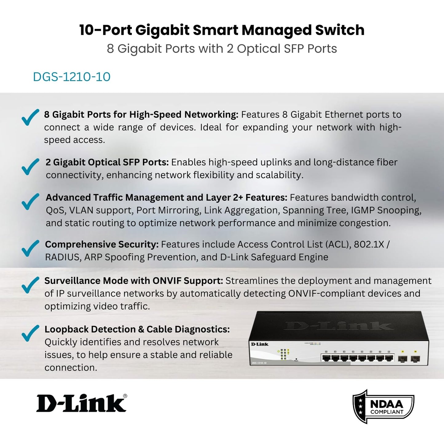 D-Link Business DGS-1210-10 10-Port Gigabit