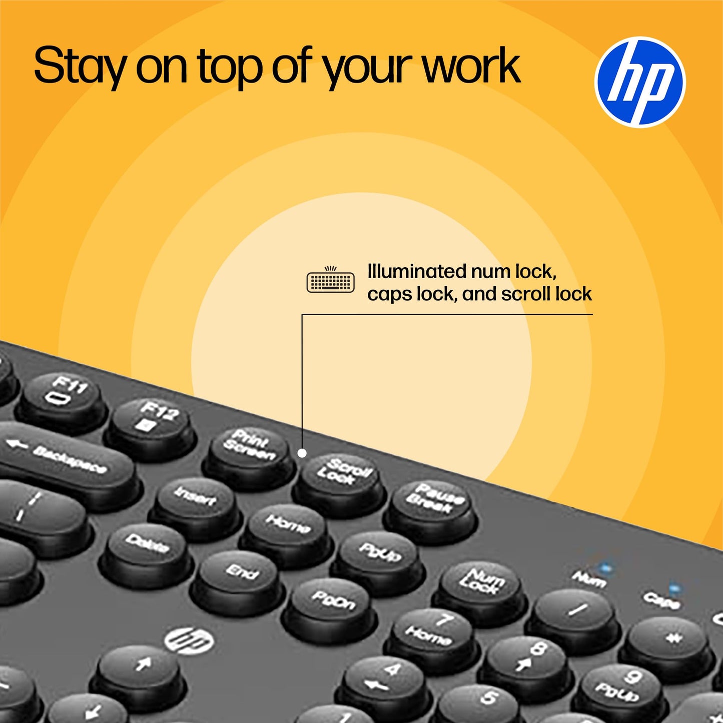 HP K270 Wireless Keyboard, Black