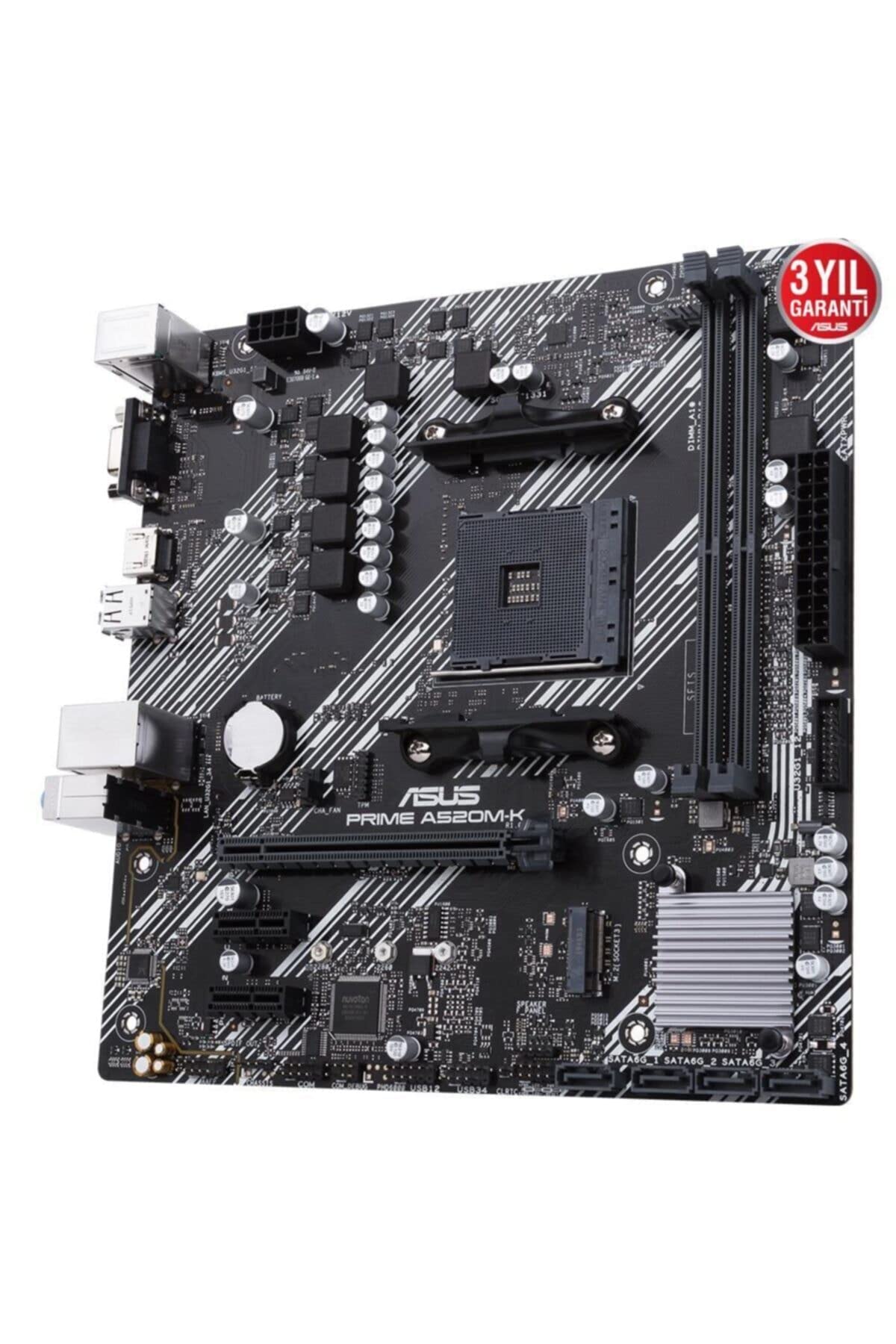 ASUS Prime A520M-K (AMD AM4 DDR4 Socket for AMD Ryzen 5000/5000 G/ 4000 G/ 3000) Micro ATX Motherboard with M.2 Support 1Gb Ethernet HDMI/D-Sub SATA 6Gbps and USB 3.2 Gen 1 Type-A