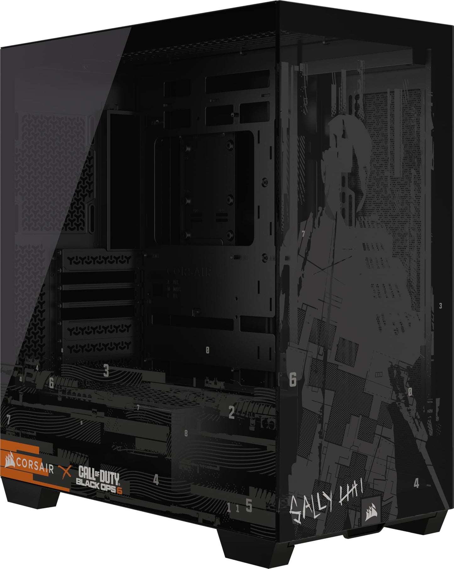 CORSAIR 3500X Call of Duty: Black Ops 6 Edition Mid-Tower ATX PC Case – Panoramic Tempered Glass, Spacious Interior, ASUS BTF and MSI Project Zero Reverse Motherboard Compatible, No Fans Included
