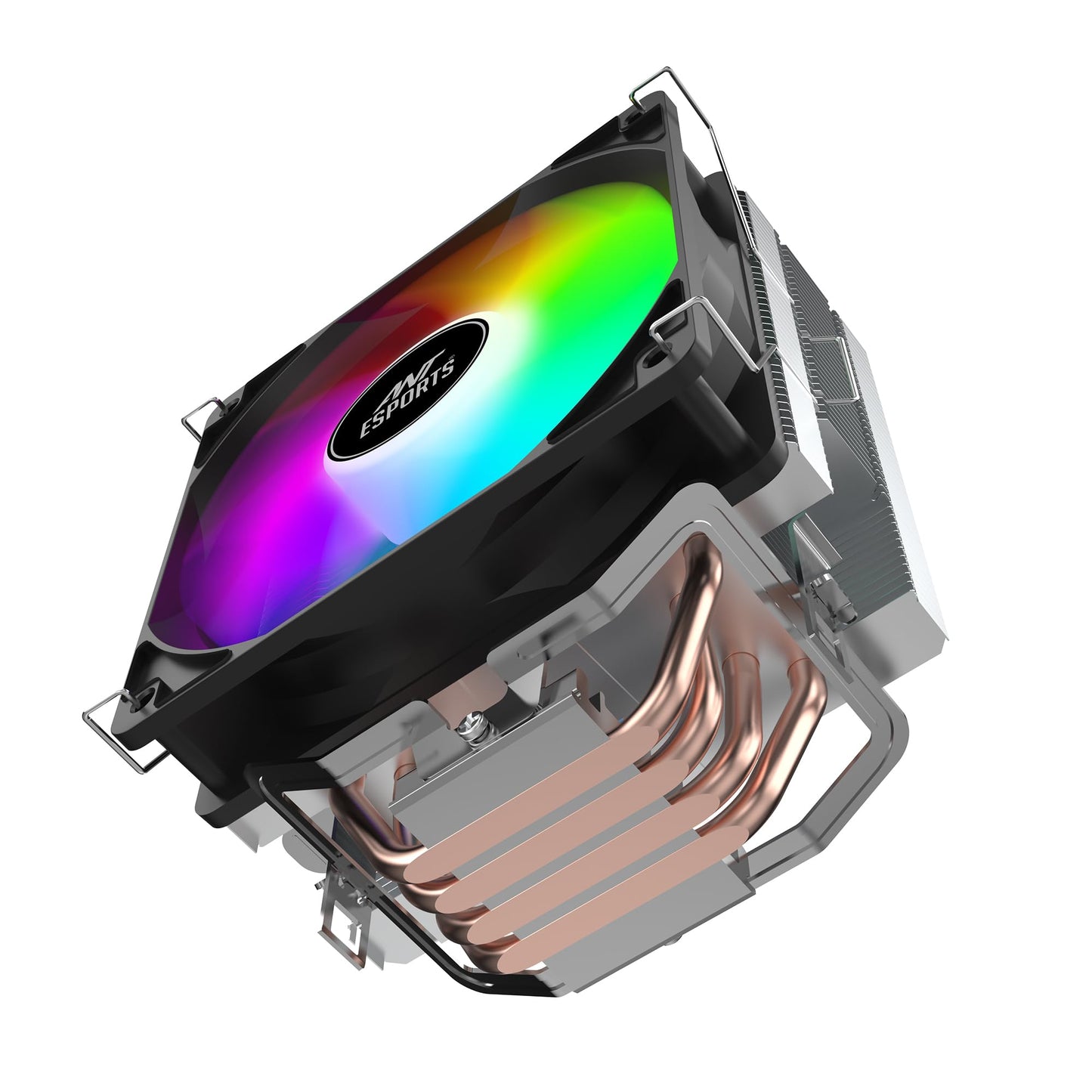 Ant Esports ICE C400 CPU Cooler/CPU Fan with Rainbow LED Fan - Black | Support Intel LGA 1700 / 115X / 1200 & AMD AM5 / AM4 / AM3+ / AM3 / AM2+ / AM2 / FM2+ / FM2 / FM1