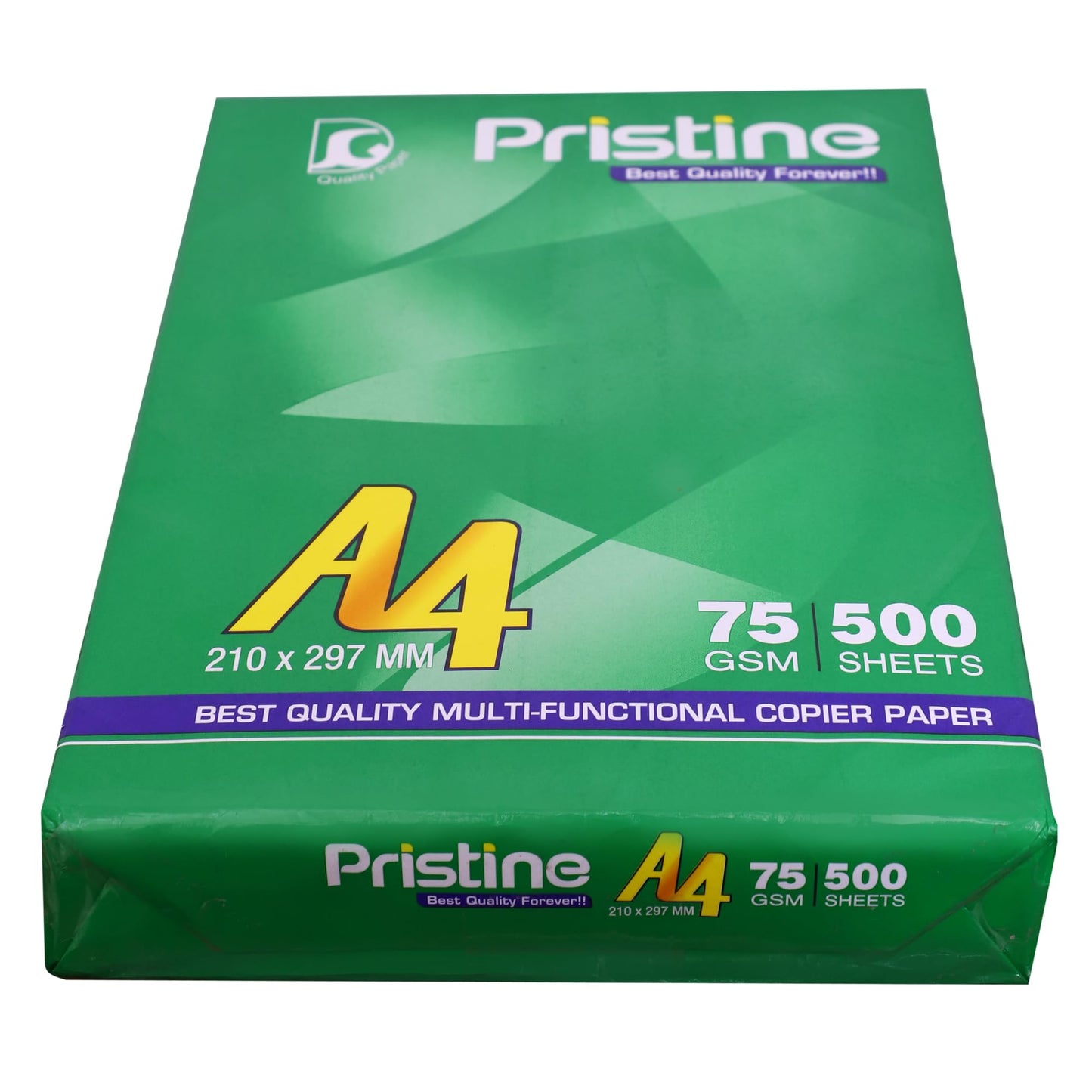 Pristine Copier Paper | 1 Ream | A4 Size | 75 GSM | 500 Sheets | White Paper | For Laserjet & Inkjet Printer | Fast Drying | Both Side Print | Eco Friendly
