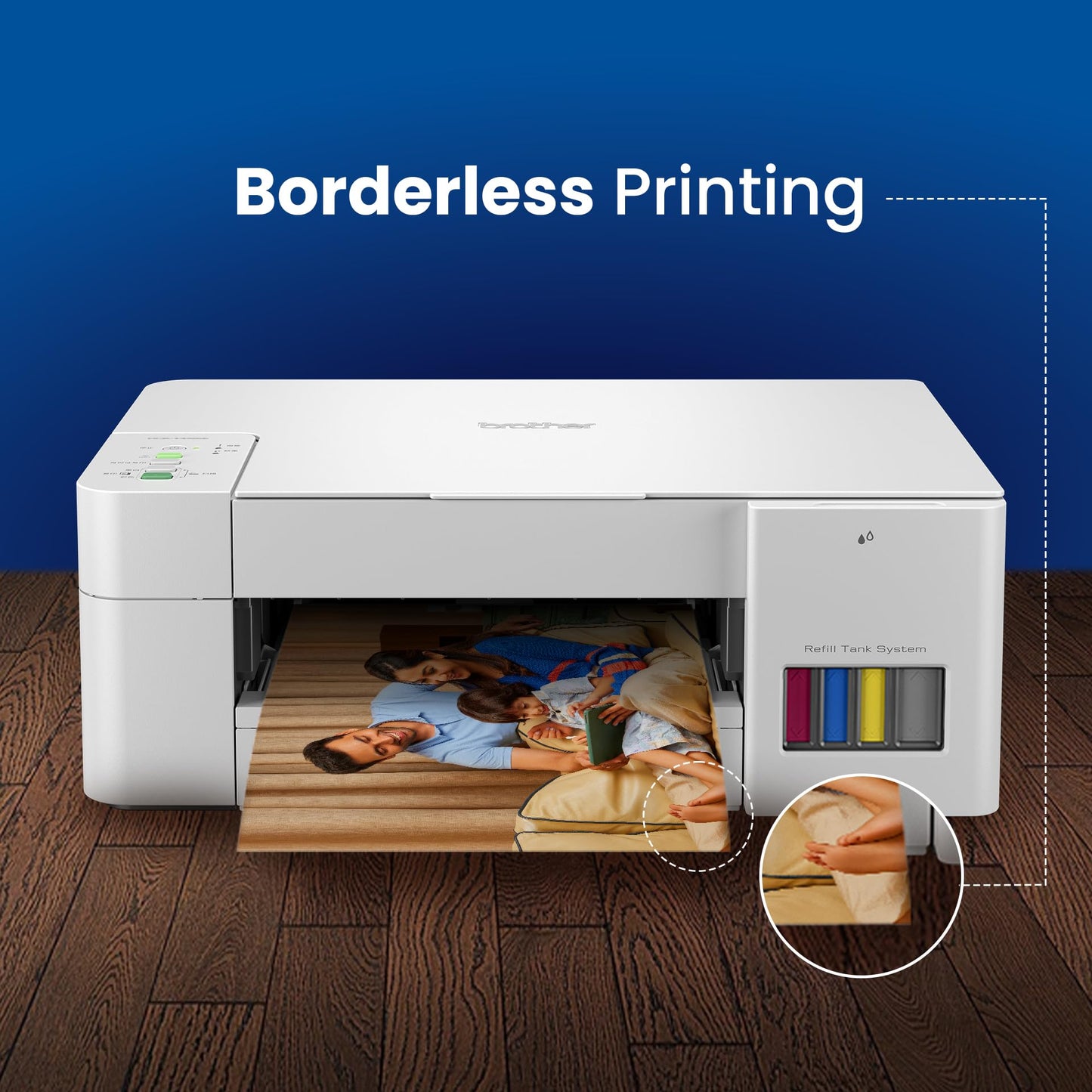 Brother Ink Tank DCP-T426W Multifunction (Print Scan Copy) Color Printer Best for Home, 150 Sheet Paper Tray, WiFi, Print Up to 7.5 K Pages in Black and 5 K in Color Each for (CMY), Free Installation