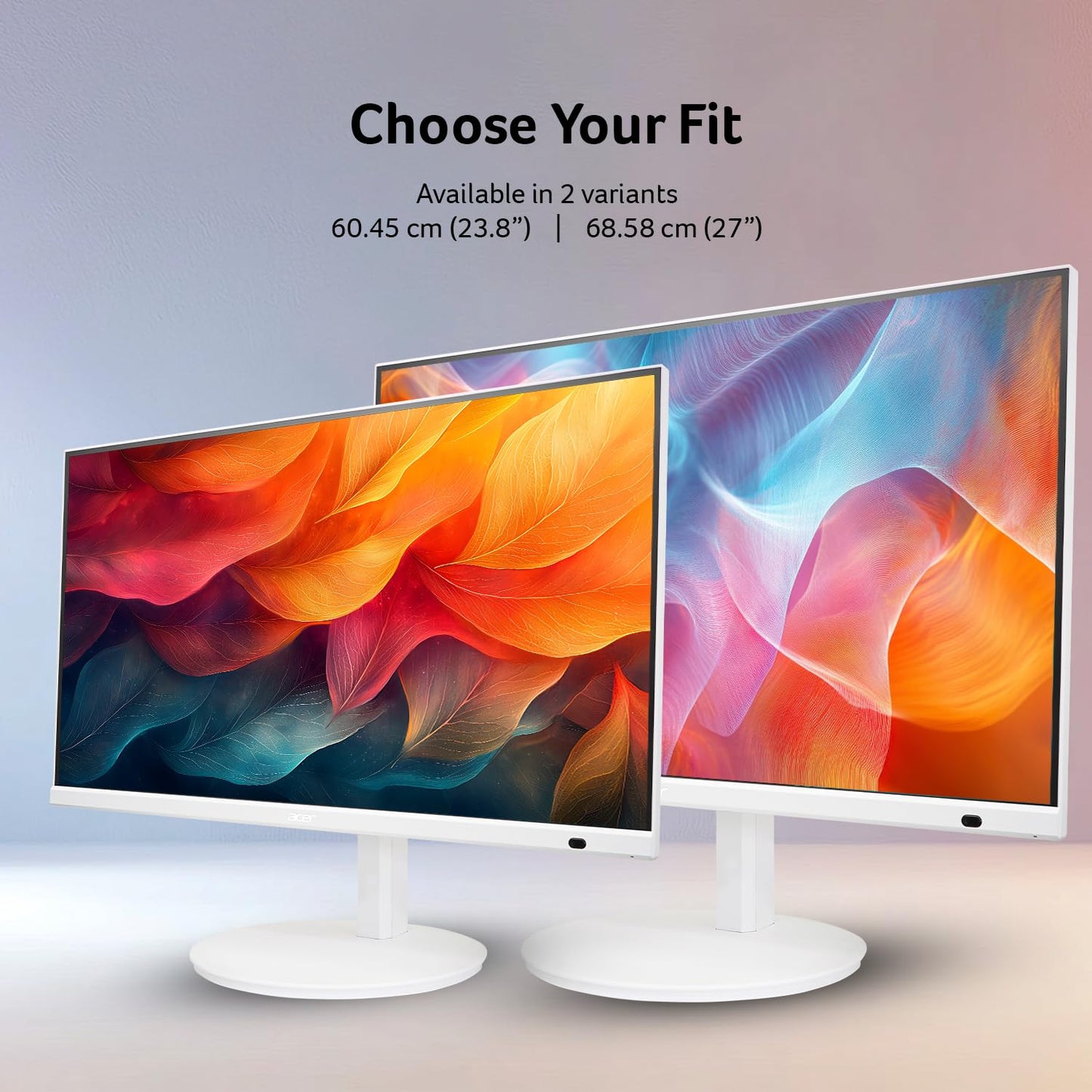 Acer RS242Y W 23.8 Inch Smart Full HD IPS Backit LED Monitor with WebOS I iOT Device I Airplay, Miracast, Wireless Mirroring, Bluetooth Support I HDR10 I Ergo Stand I Remote Control I Stereo Speakers
