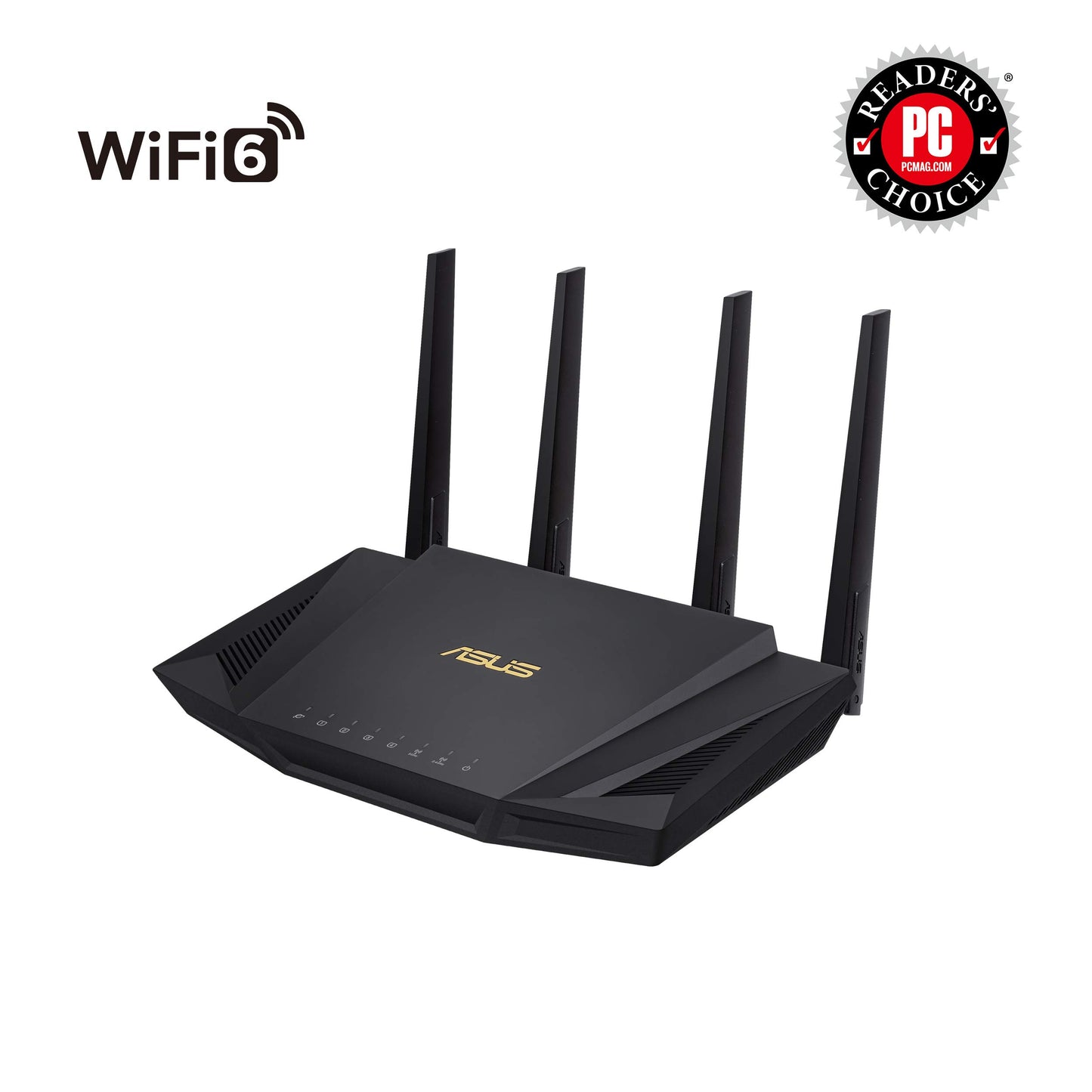 ASUS AX3000 Dual Band WiFi 6 (802.11ax) Router Supporting MU-MIMO and OFDMA Technology, with AiProtection Pro Network Security Powered by Trend Micro, Compatible with ASUS AiMesh WiFi System, Black