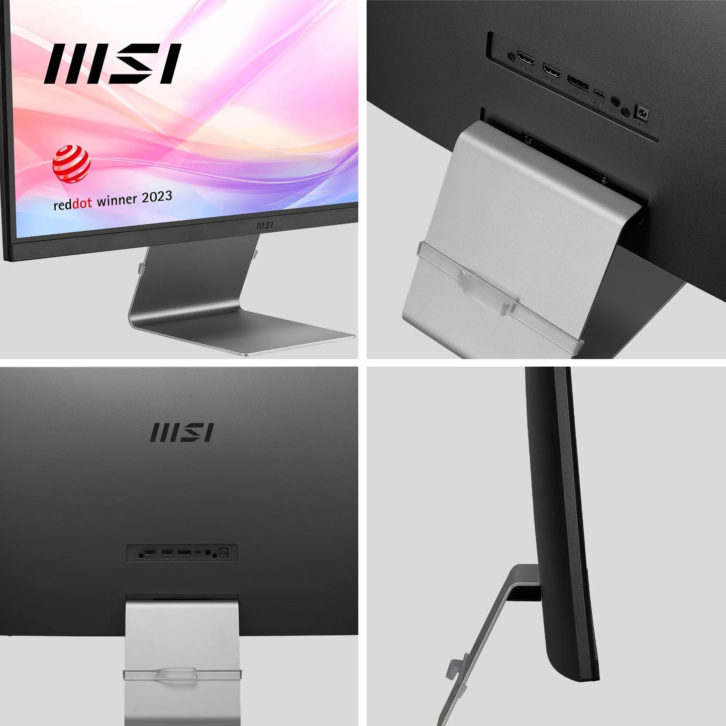 MSI Modern MD271UL 27 Inch 4K Uhd Professional Productivity Monitor 3840 x 2160 IPS Panel, Eye-Friendly Screen, 99% DCI-P3/139% SRGB Colour Gamut - 2X HDMI 2.0b, DP 1.2a, USB Type-C (65W PD), Silver