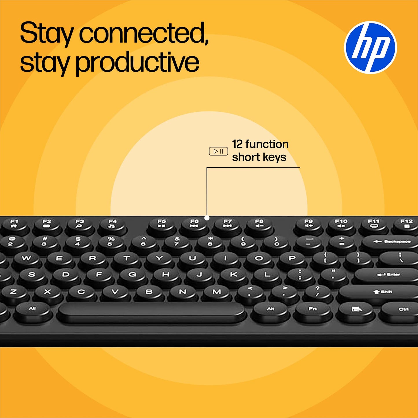 HP K270 Wireless Keyboard, Black