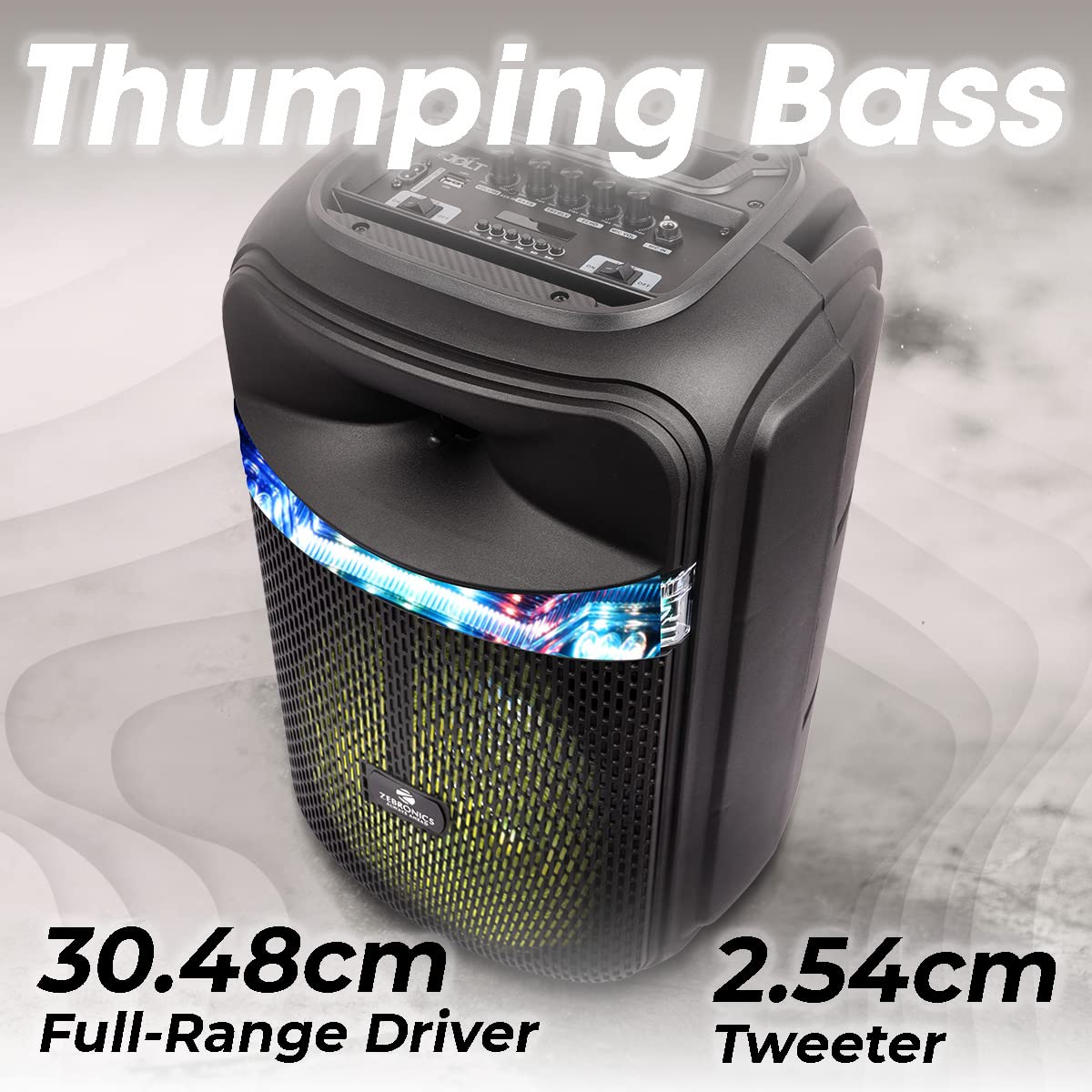 Zebronics JOLT 50 Watts Trolley DJ Speaker