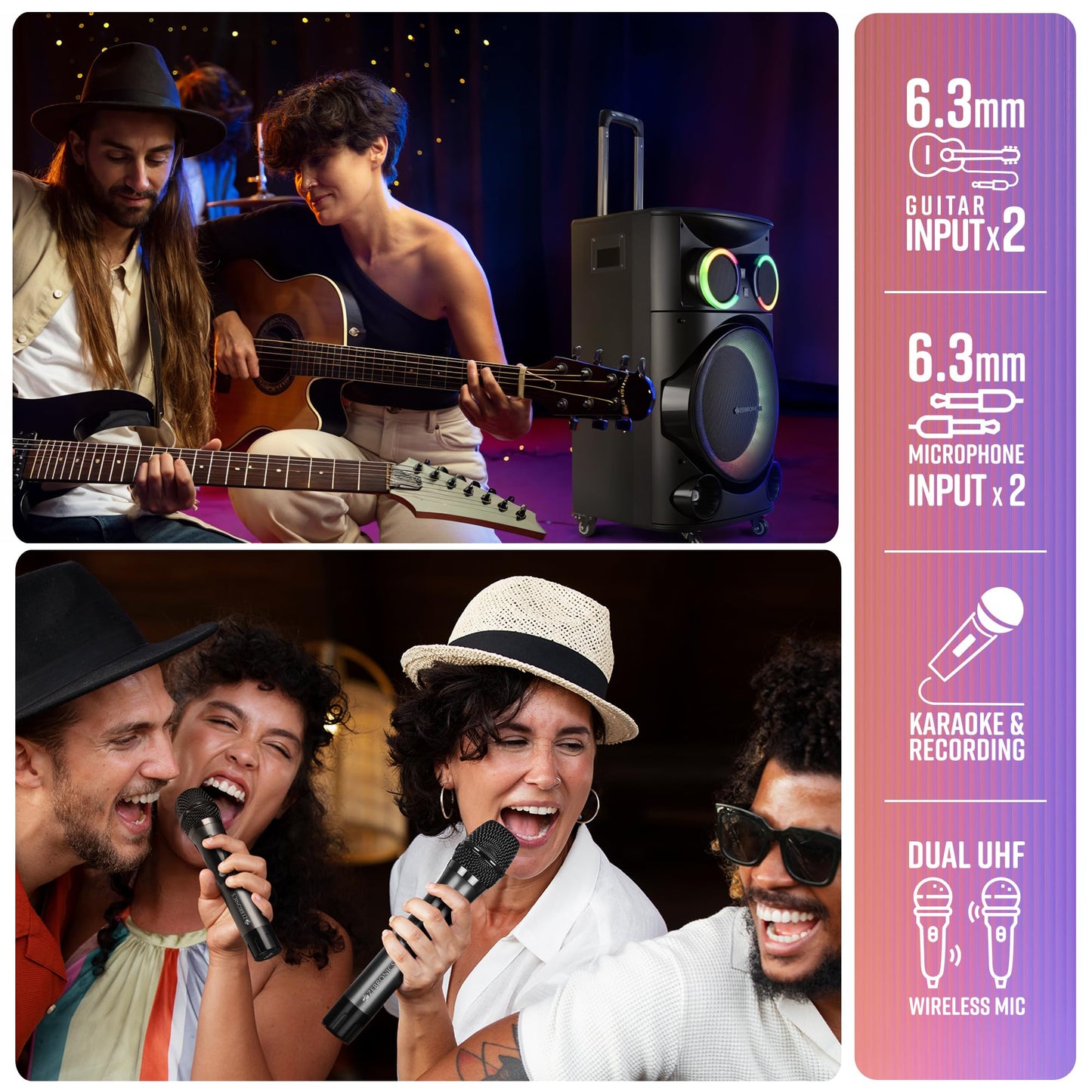 ZEBRONICS GINOX Plus Party Trolley DJ Speaker