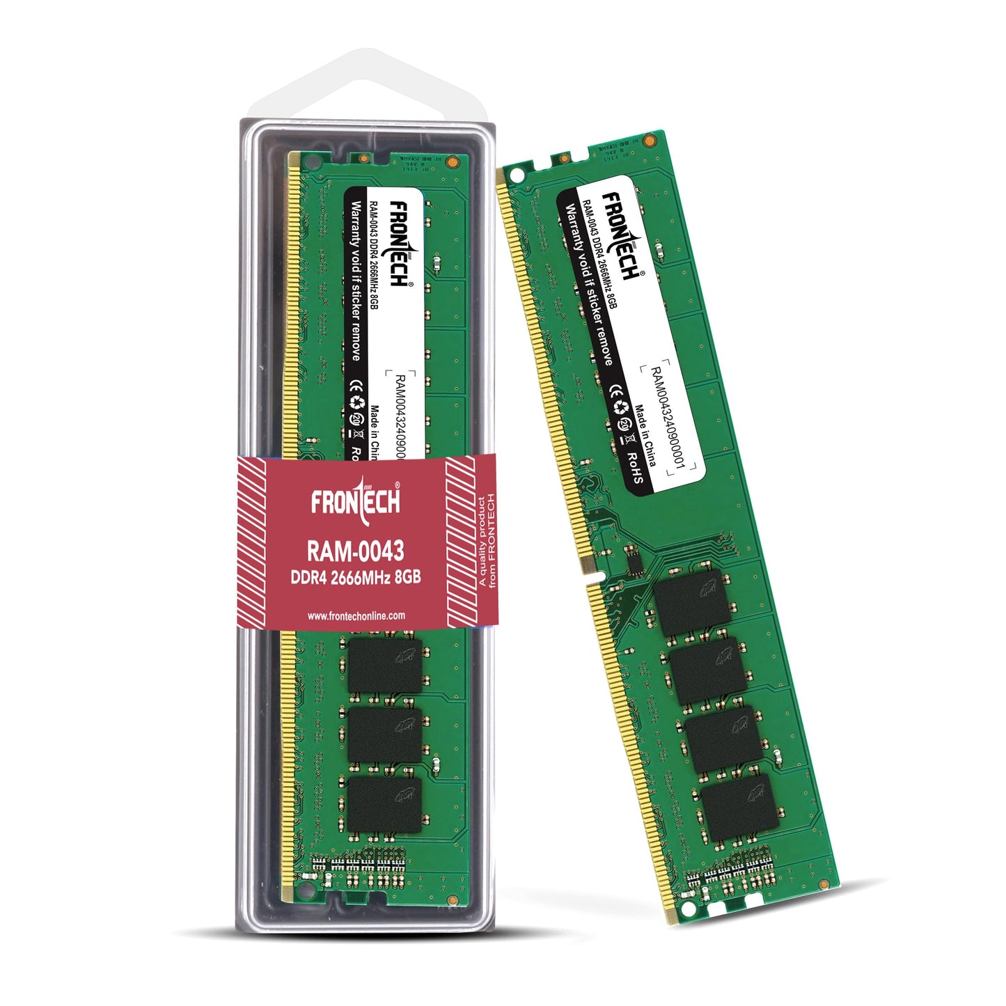 FRONTECH 8GB DDR4 16 Chips 2666 MHz Desktop RAM Memory, Suitable for Gaming, Multitasking (RAM-0043)