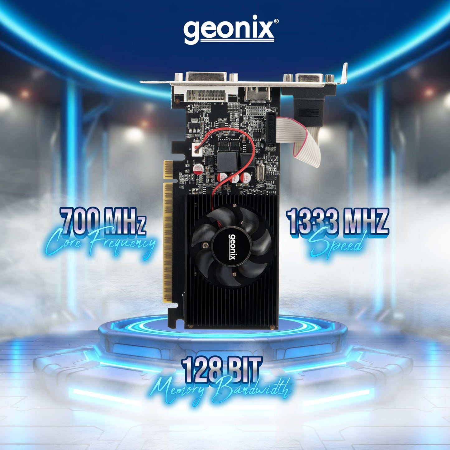 GEONIX GEFORCE GT 730LP 4GB DDR3 Graphic Card | 64bit Dual Slot | Multiple Outputs- VGA, HDMI, DVI | Support PCI-e2 Profile