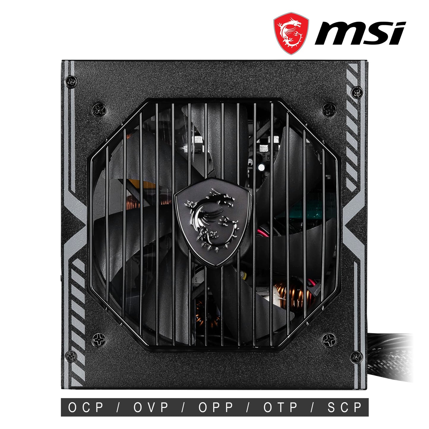 MSI MAG A650BN Power Supply Unit - 650W, 80 Plus Bronze Certified, 12V Single-Rail, DC-to-DC Circuit, 120mm Fan, Active PFC Design, Multiple Connectivity, for Gaming PC, 5-Year Warranty