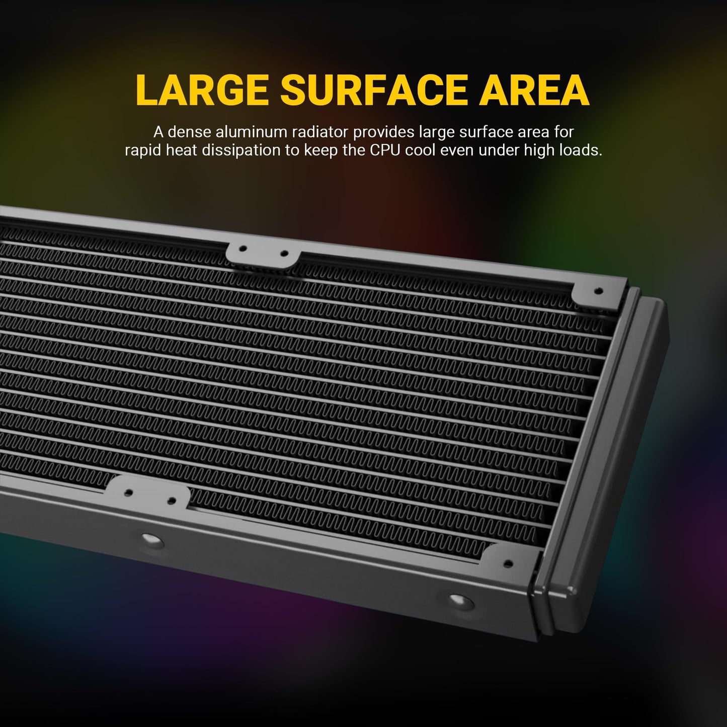 Ant Esports ICE-360 360mm Addressable RGB 2600RPM AIO I CPU Liquid Cooler - Black I Support Intel - LGA115X/1200/1700/1366/2011/2066 , AMD - FM1/FM2/AM2//AM2+/AM3/AM3+/AM4/AM5