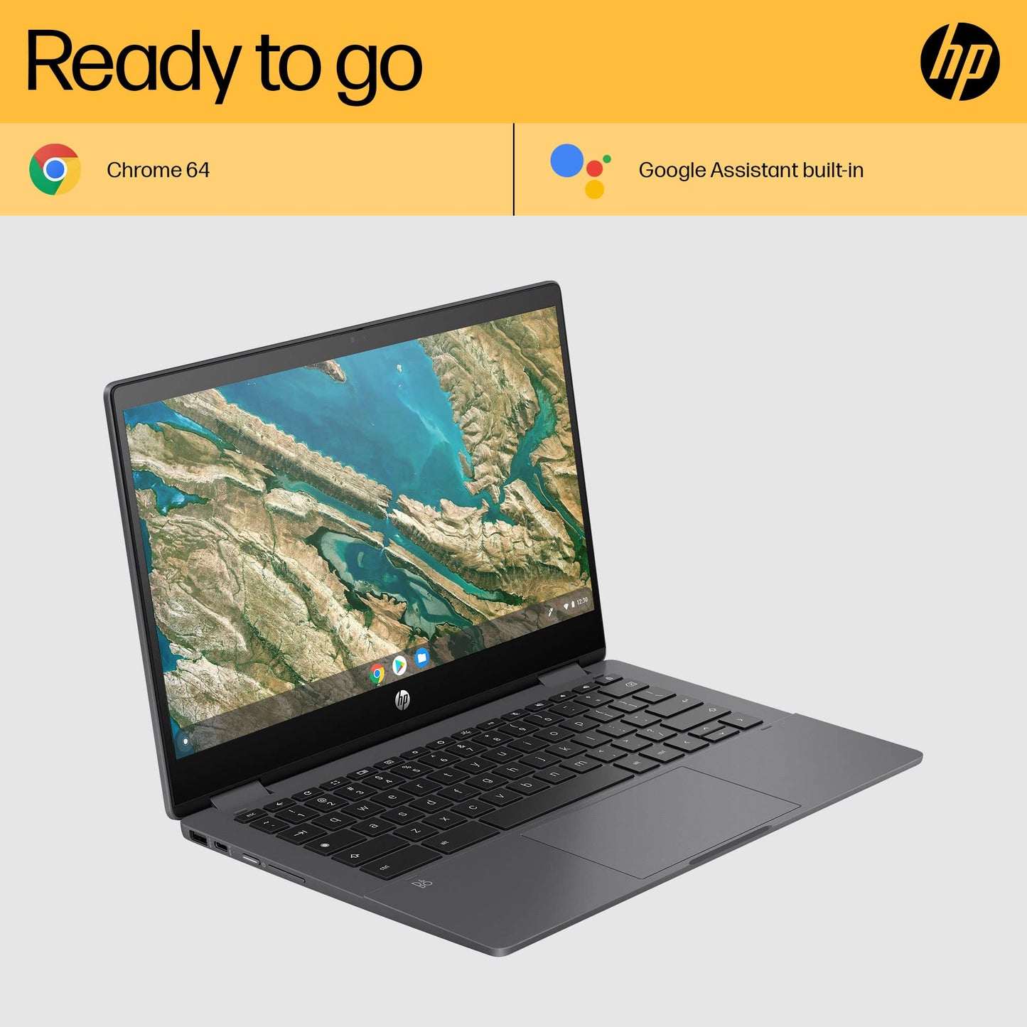 HP Chromebook x360 13B Mediatek Kompanio 1200 13.3Inch(33.8Cm) FHD Touch Covertible Laptop Chrome OS (8GB Ram/256 GB SSD/B&O/7Mediatek Integrated ARM Mali Graphics/Backlit Kb/Chrome 64) 13B-Ca0006Mu