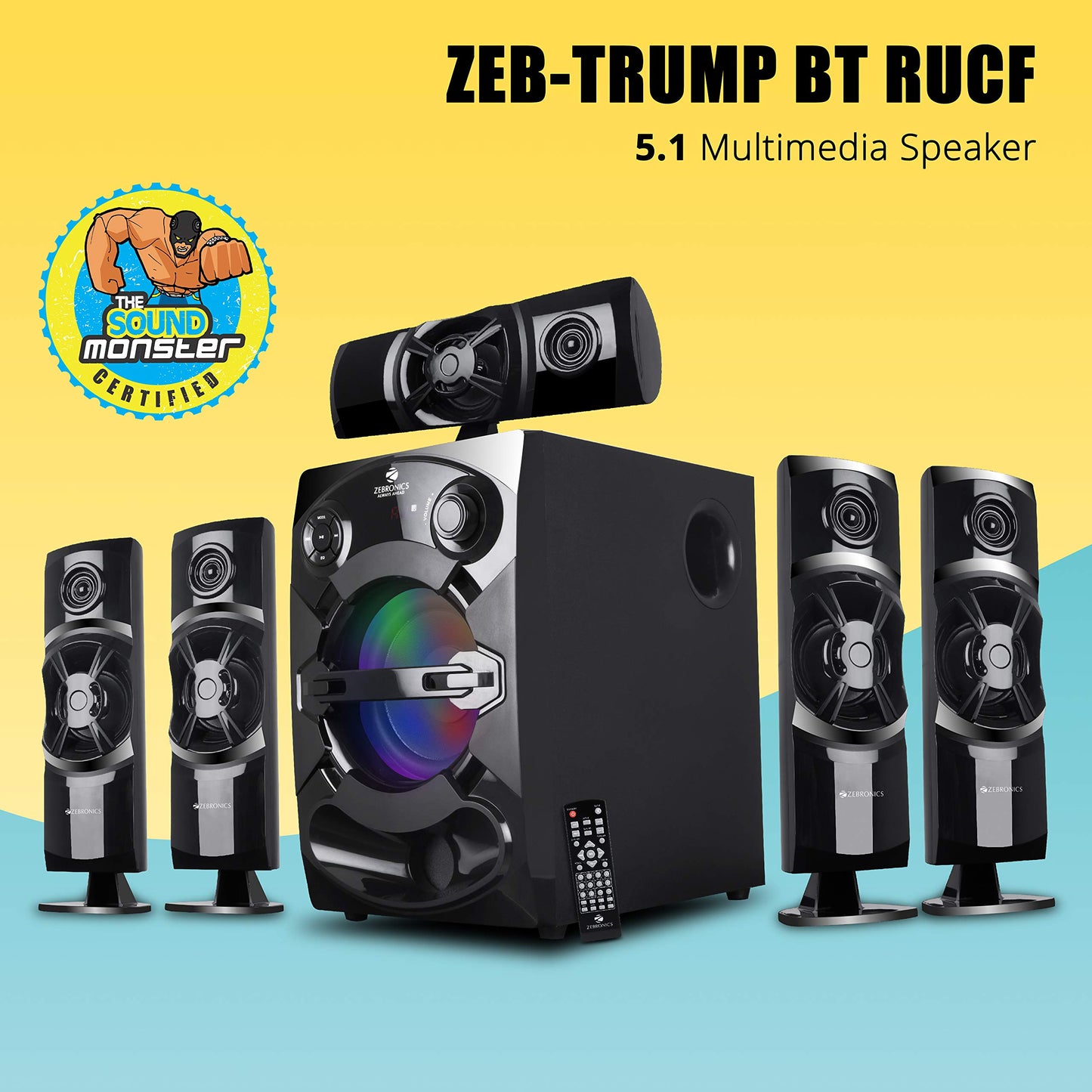 ZEBRONICS Btrucf 80 Watt 5.1 Channel Multimedia Speaker