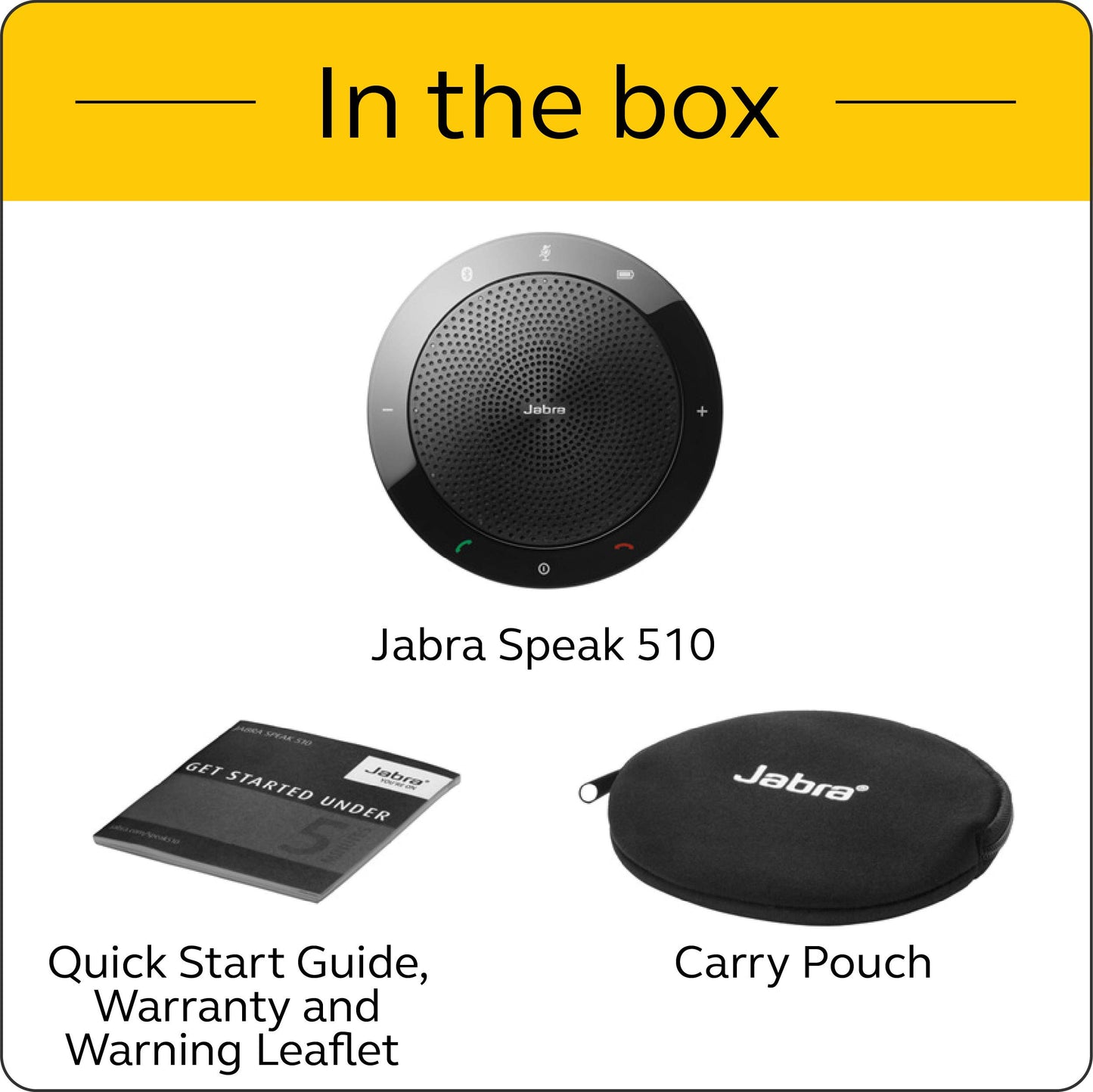 Jabra Speak 510 MS - Professional Unified Communication Speakerphone with USB Connectivity, Black