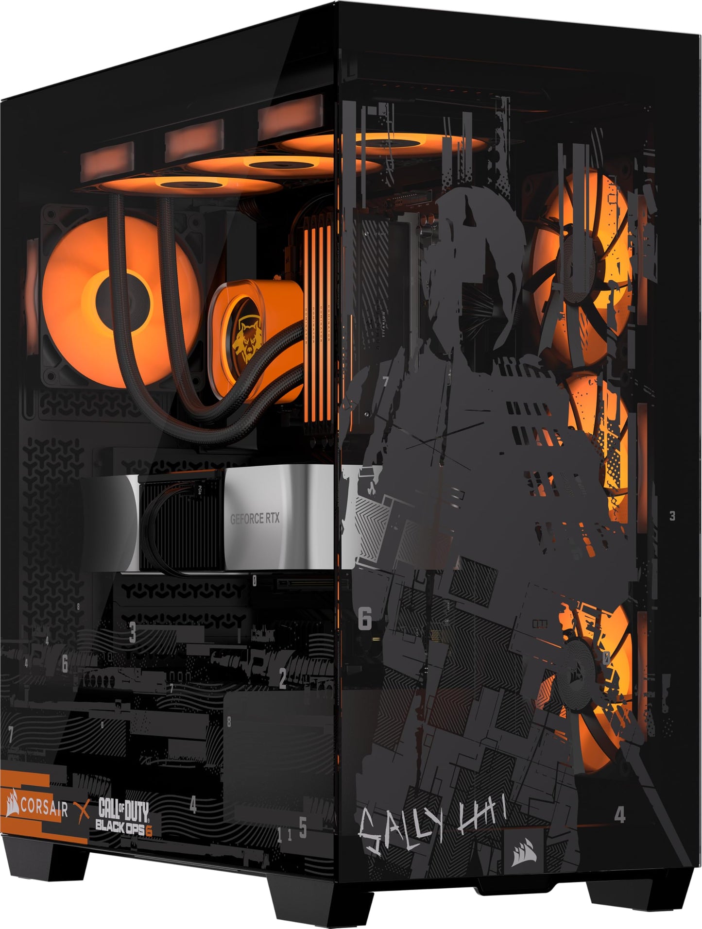 CORSAIR 3500X Call of Duty: Black Ops 6 Edition Mid-Tower ATX PC Case – Panoramic Tempered Glass, Spacious Interior, ASUS BTF and MSI Project Zero Reverse Motherboard Compatible, No Fans Included