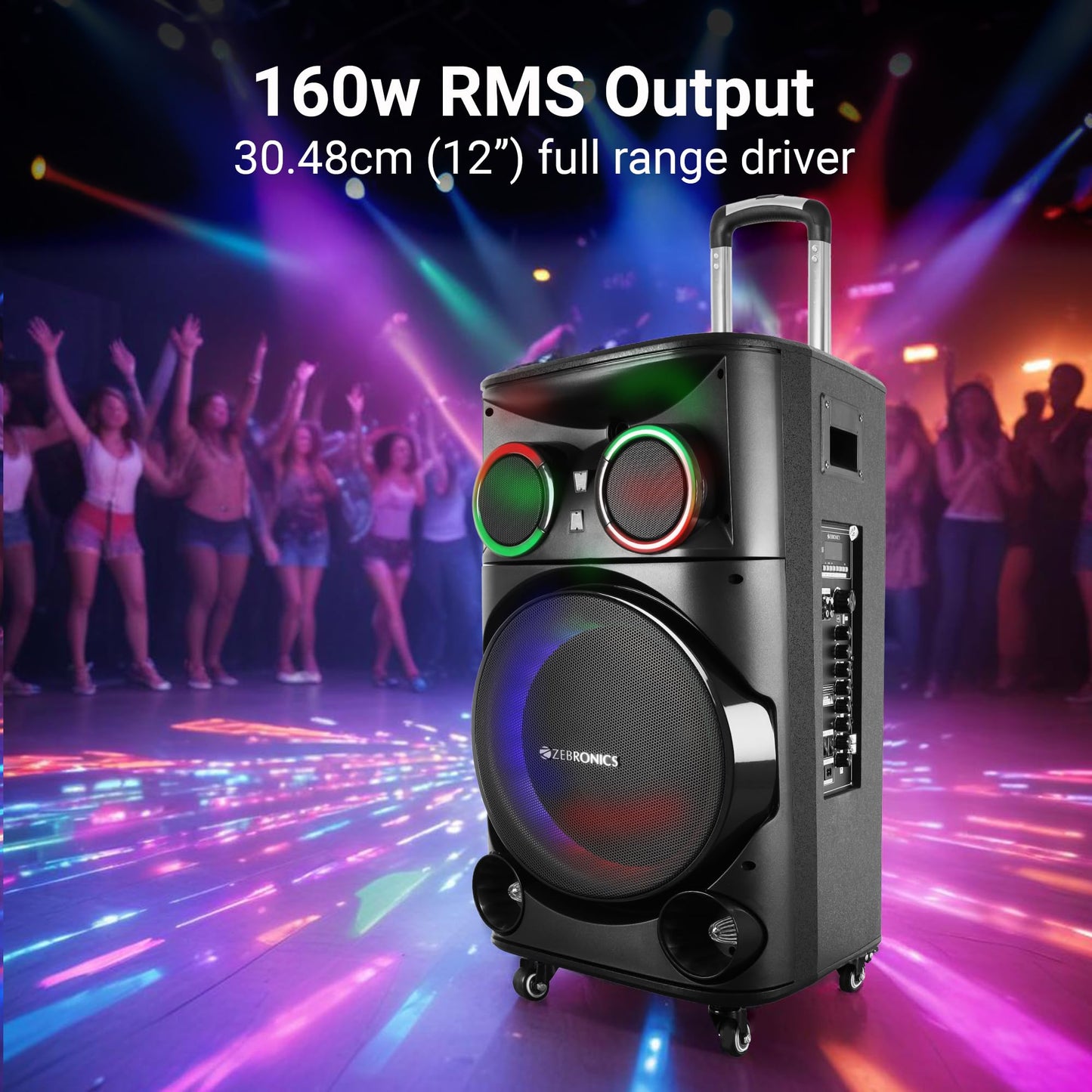 ZEBRONICS GINOX Plus Party Trolley DJ Speaker