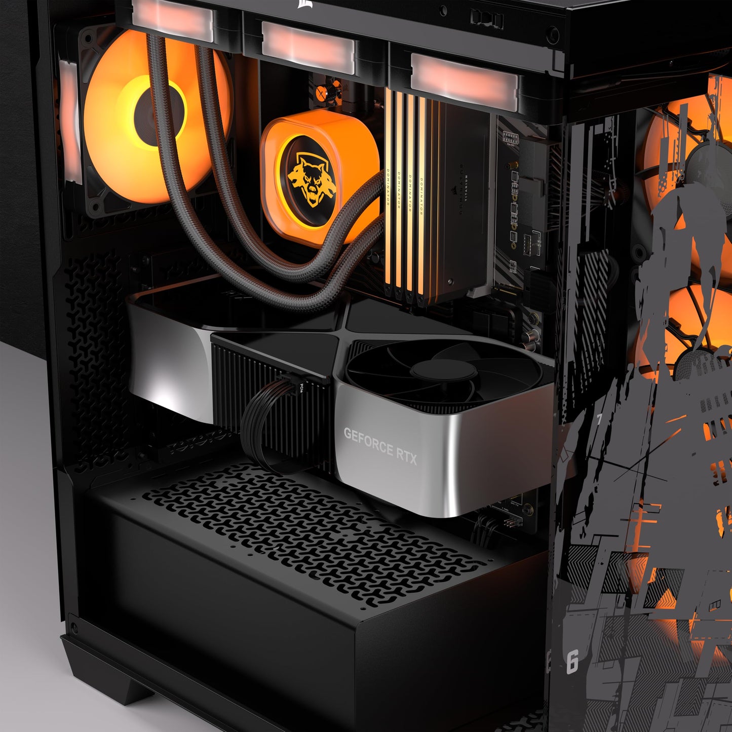 CORSAIR 3500X Call of Duty: Black Ops 6 Edition Mid-Tower ATX PC Case – Panoramic Tempered Glass, Spacious Interior, ASUS BTF and MSI Project Zero Reverse Motherboard Compatible, No Fans Included