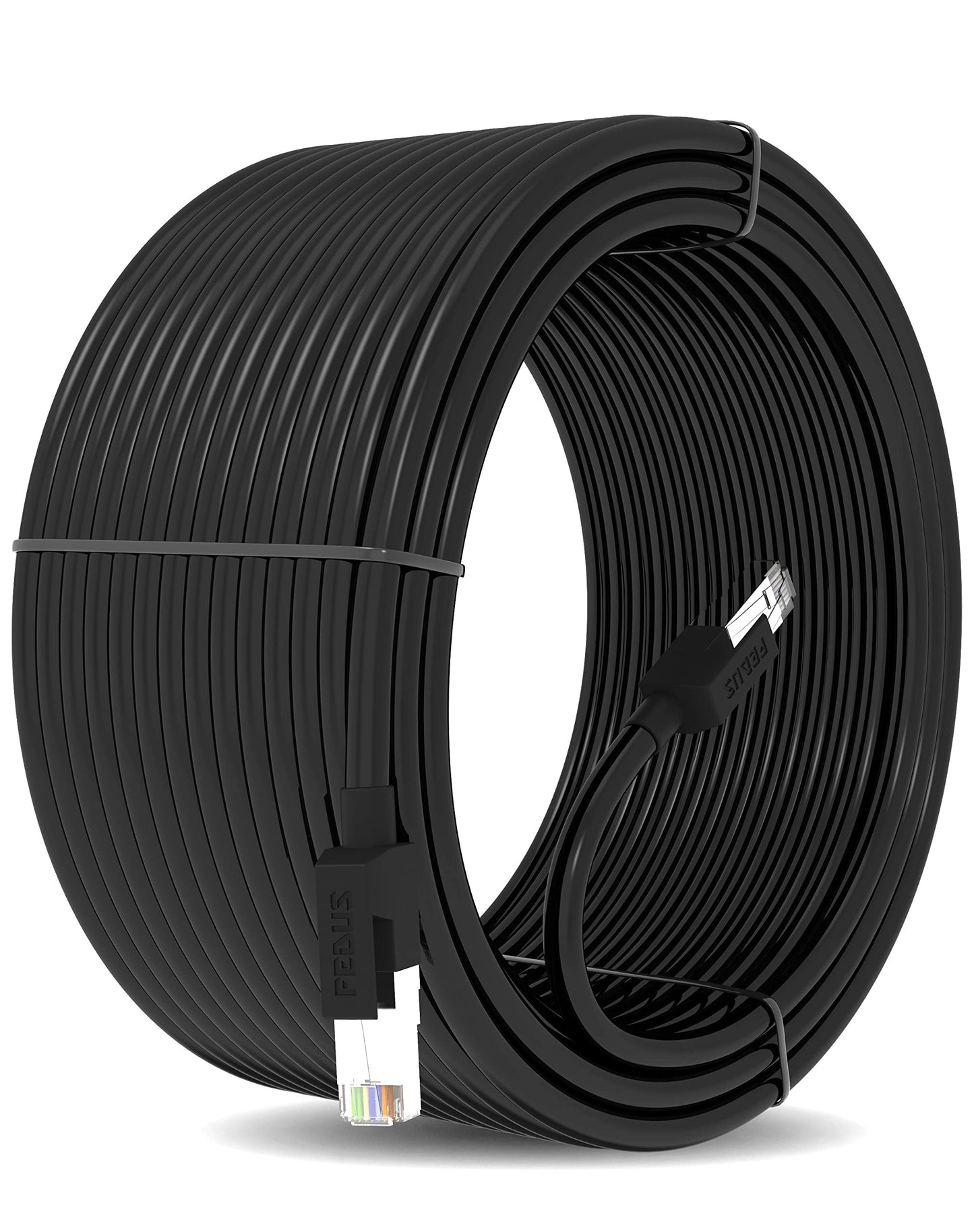 FEDUS 100 Meter Heavy Duty Outdoor Cat6 Cable Weatherproof/UV Resistant 10000mbps Ethernet Cable Suitable for Direct Burial Installations Ethernet Patch LAN Cable,Internet cable Network Cord Black