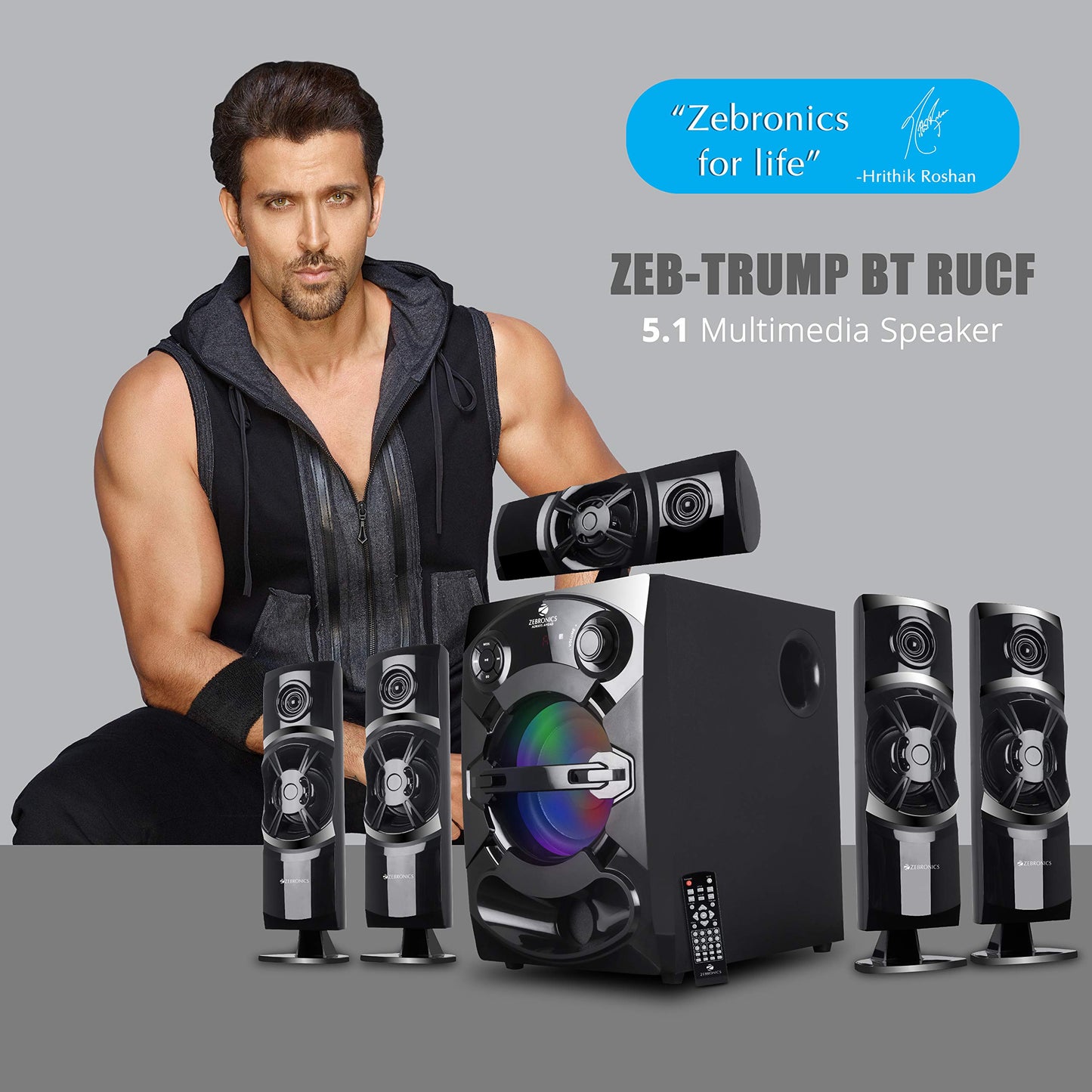 ZEBRONICS Btrucf 80 Watt 5.1 Channel Multimedia Speaker