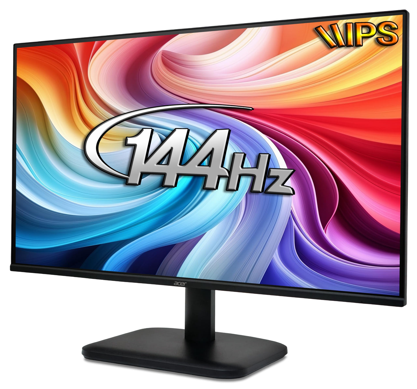 Acer EK240Y P6 P6 23.8 Inch IPS Full HD Backlit LED Monitor I 144Hz Refresh Rate, 1MS VRB Response Time, AMD FreeSync I 1 x VGA 1 x HDMI with Inbox HDMI Cable I Zero Frame Design I Eye Care I Black