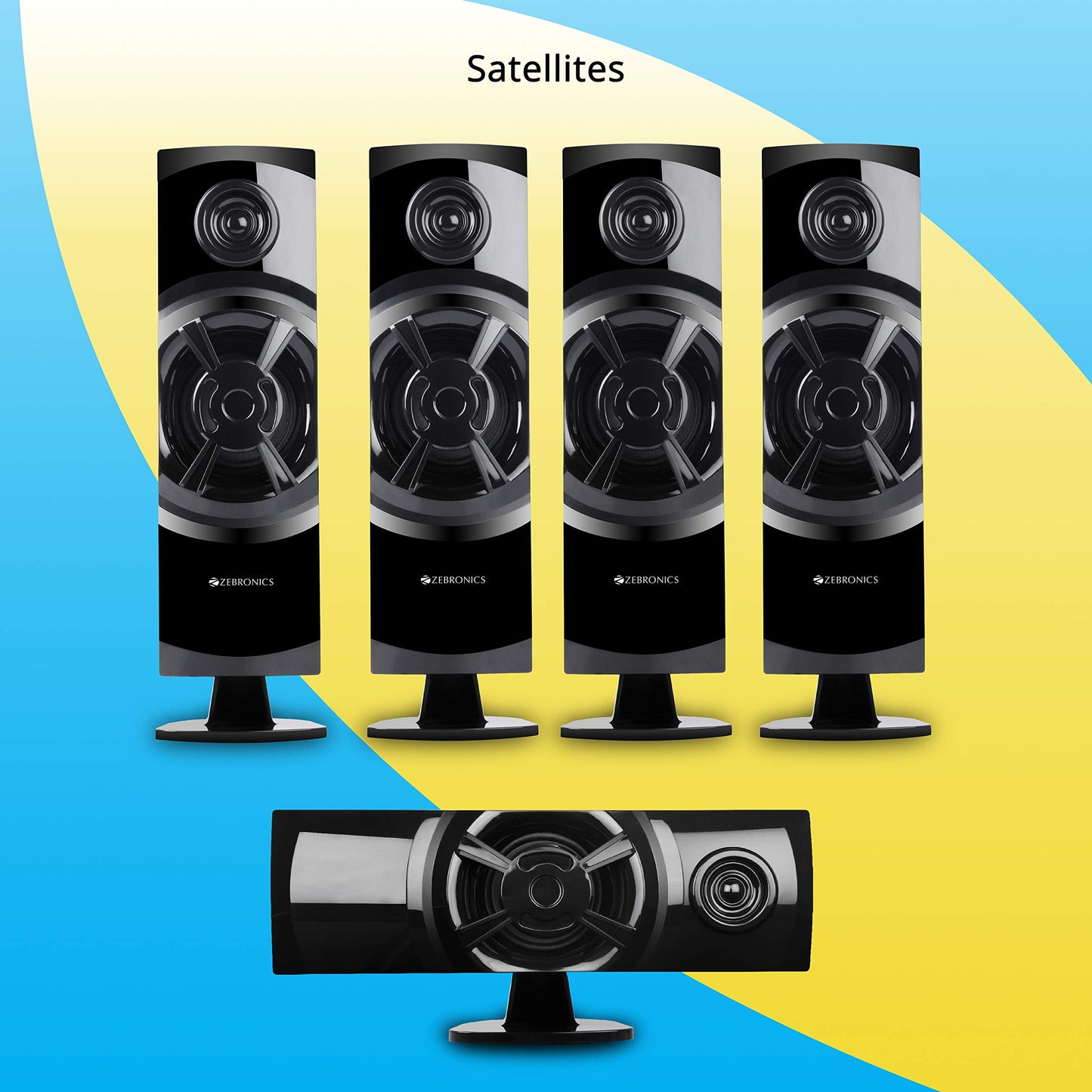 ZEBRONICS Btrucf 80 Watt 5.1 Channel Multimedia Speaker