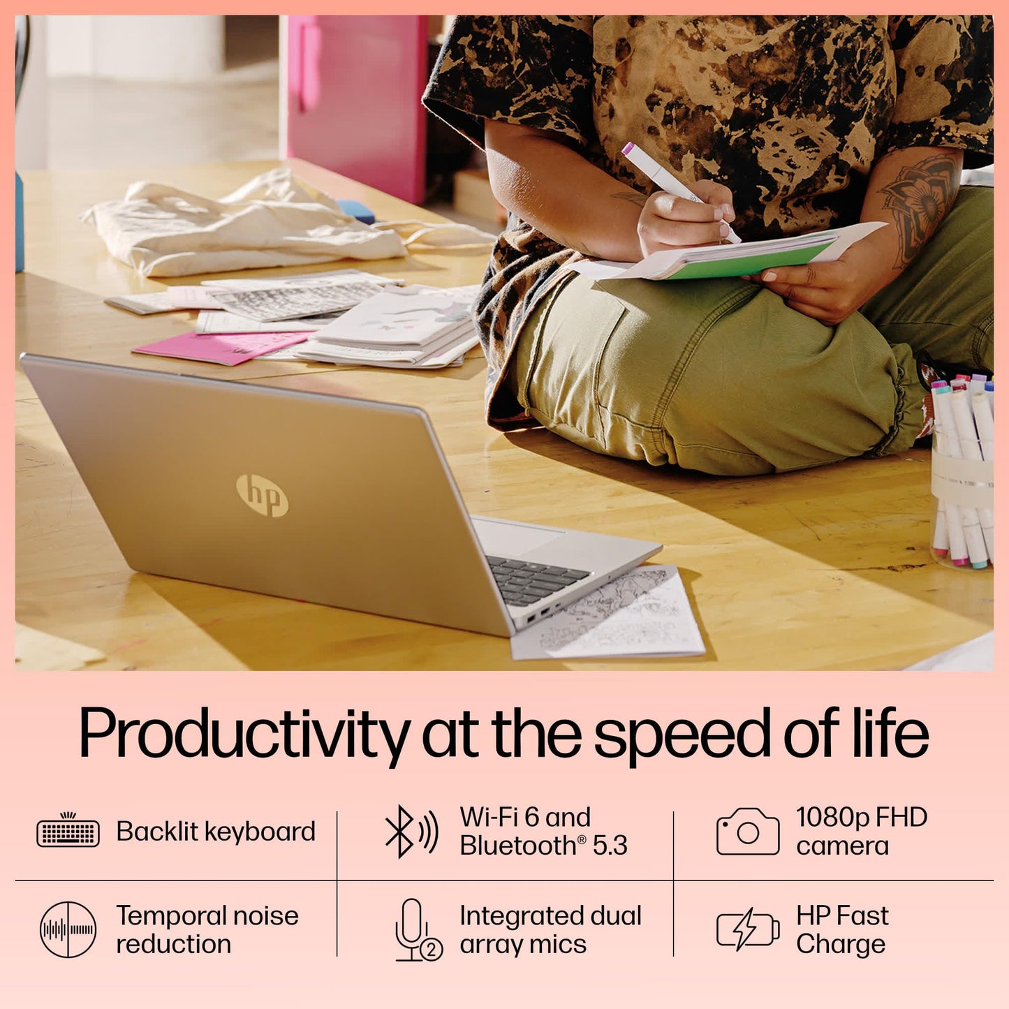 HP 15, 13th Gen Intel Core i5-1334U Laptop (8GB RAM, 512GB SSD), Anti-Glare, 15.6"/39.6cm, FHD, Win 11, MS Office 2021, Silver, 1.59Kg, Intel UHD Graphics, FHD Camera, Backlit KB, fd0220TU