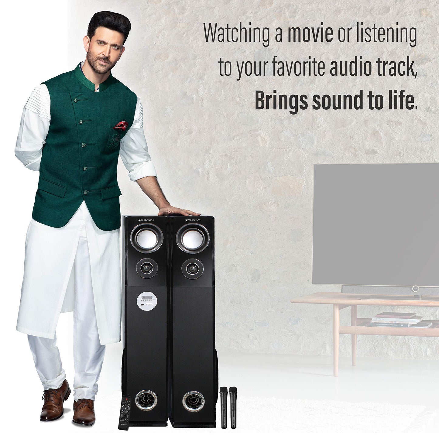 ZEBRONICS BT8500-RUCF 2.0 USB Multimedia Tower Speaker