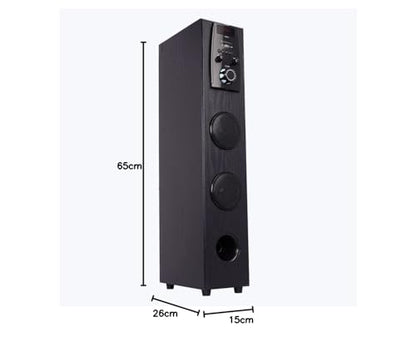 ZEBRONICS Impact Tower Speaker with Wireless BT/USB/FM/AUX and Wired Mic