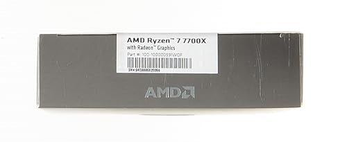 AMD 7000 Series Ryzen 7 7700X Desktop Processor 8 cores 16 Threads 40 MB Cache 4.5 GHz Up to 5.4 GHz Socket AM5, 600 Series Chipset (100-100000591WOF)