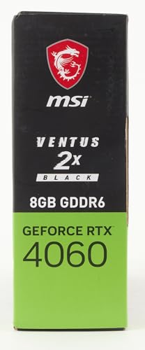 MSI Geforce RTX 4060 Ventus 2X Black 8G Oc 8Gb Gddr6 128-Bit Gaming Graphic Card, pci_e