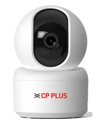CP PLUS 3 MP Full HD Smart Wi-fi CCTV Camera | 360° Pan & Tilt | View & Talk | Motion Alert | Night Vision | SD Card (Up to 128 GB) | Alexa & OK Google | 2-Way Talk | IR Distance 10Mtr | CP-E35A