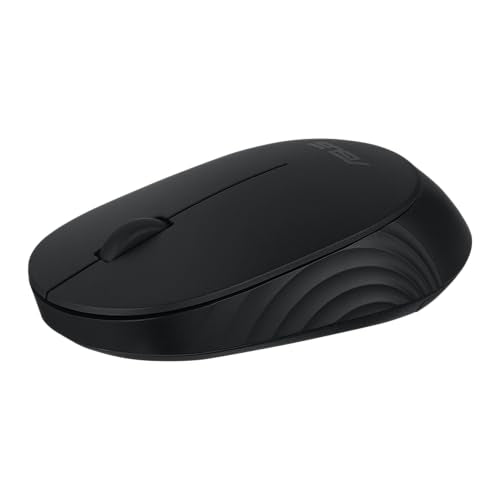 ASUS MW105 Multi-Device Wireless Bluetooth Silent Mouse, Adjustable DPI, Ambidextrous Shape, Connects Upto 3 Devices, Optical Tracking, Compatible with PC/Laptop- (Black) 48 Grams, 3 Year Warranty