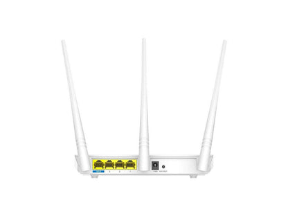 Tenda F3 300Mbps Wi-Fi Router, Easy Setup, WPS Button, Parental Control, Bandwidth Control, Wi-Fi Schedule, with 3 * 5dBi High Power External Antennas (White, N300 F3)
