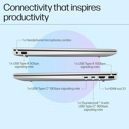 HP Pavilion Plus, Enhanced by AI, Intel Core Ultra 5 125H, 14-inch, WQXGA, 16GB LPDDR5x, 512GB SSD, Intel Arc Graphics, 5MP IR Camera/w Privacy Shutter, Backlit KB (Win 11, Silver, 1.44 kg) ew1074TU