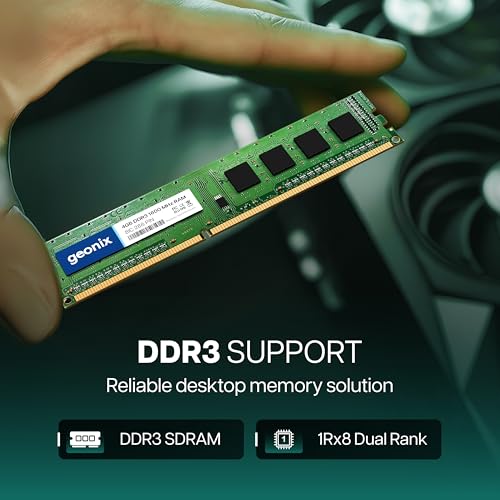 Geonix 4GB DDR3 Desktop RAM 8IC 1600 Mhz, 5 Years Warranty