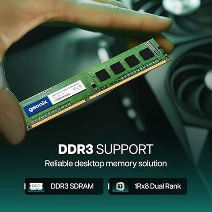 Geonix 4GB DDR3 Desktop RAM 8IC 1600 Mhz, 5 Years Warranty