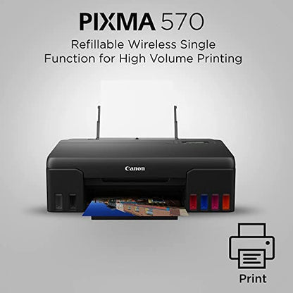Canon PIXMA MegaTank G570 6 Colour, High Volume Printing Photo Printer, User Replaceable Print Heads & Maintainence Cartridge.