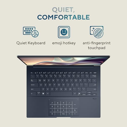 ASUS Zenbook 14,Intel Core Ultra 7 (Series 2),Thin & Light(Intel Arc iGPU/32GB/1TB/3K OLED Touch screen/14/120Hz/Windows 11/M365 Basic (1Year)*/Office Home 2024/Ponder Blue/1.28 kg) UX3405CA-PZ163WS