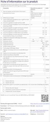 Dell 20" (50.08 cm) Monitor-E2020H, HD Plus 1600x900@60Hz, Aspect Ratio-16:9