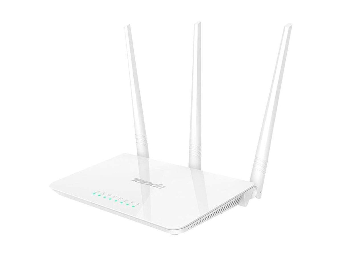 Tenda F3 300Mbps Wi-Fi Router, Easy Setup, WPS Button, Parental Control, Bandwidth Control, Wi-Fi Schedule, with 3 * 5dBi High Power External Antennas (White, N300 F3)