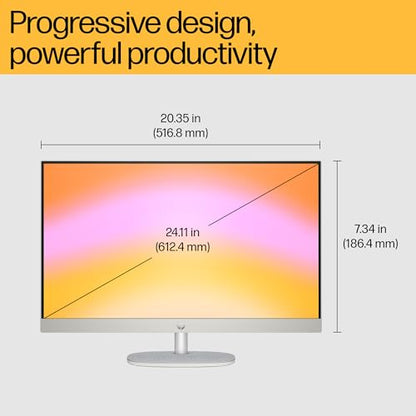 HP All-in-One PC Ryzen 5 7520U 27-inch(68.6cm) FHD IPS Display, 16GB LPDDR5, 1TB SSD, AMD Radeon Graphics, Wireless Keyboard and mouse combo, FHD Camera, (Win 11, MSO, Shell White, 6.72Kg) 27-cr0445in