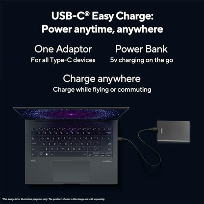 ASUS Zenbook 14,Intel Core Ultra 7 (Series 2),Thin & Light(Intel Arc iGPU/32GB/1TB/3K OLED Touch screen/14/120Hz/Windows 11/M365 Basic (1Year)*/Office Home 2024/Ponder Blue/1.28 kg) UX3405CA-PZ163WS