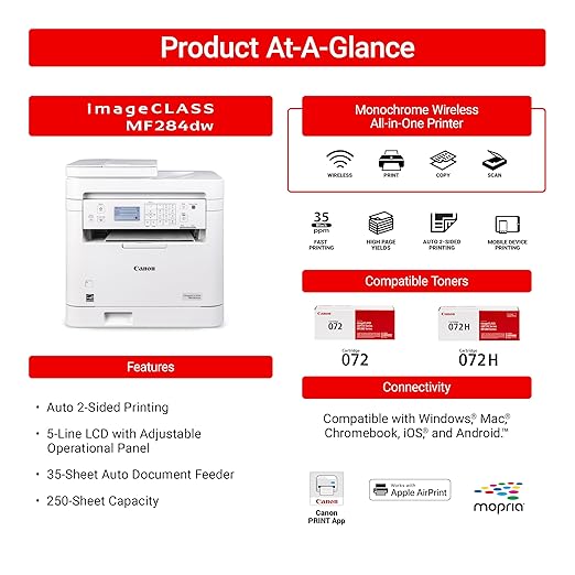 Canon imageCLASS MF284dw Wireless Laser Printer
