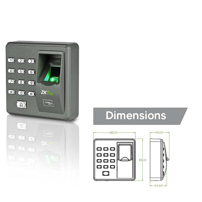 ZKTeco X7 Biometric Access Control Terminal | Fingerprint & RFID Card Reader | Fingerprint & Card Capacity | Standalone Mode & Keypad | Ideal for Office & Commercial Security